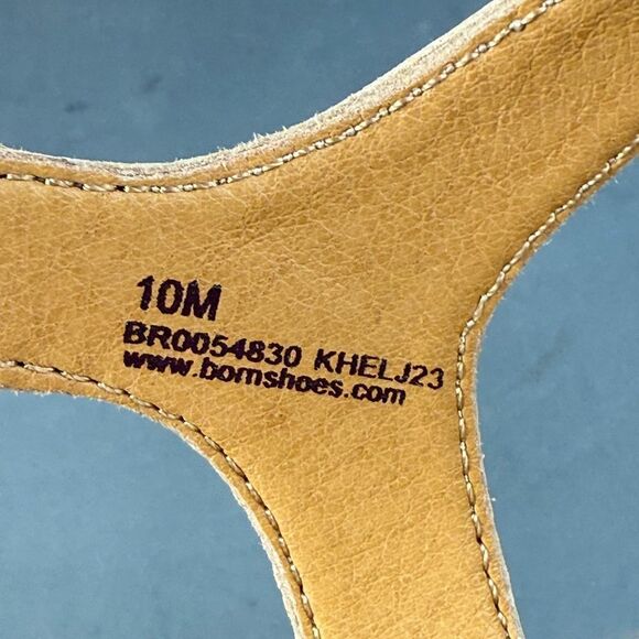 Born Shonie Leather Block Heel Sandals shoes womens size 10 - Picture 7 of 8